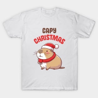 Capy Christmas Cute Capybara T-Shirt